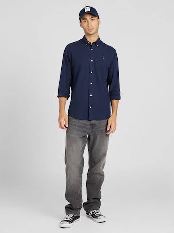mėlyna JACK & JONES Standartinis modelis Marškiniai 'SUMMER SHIELD'