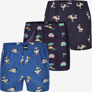 Boxers ' Print Sets ' Happy Shorts en bleu : devant