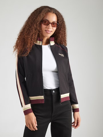King Louie Zip-Up Hoodie 'Lila Coljack' in Black: front