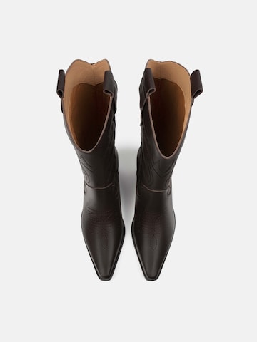 L37 HANDMADE SHOES Gležnarji 'HOLLY LEAVES' | rjava barva