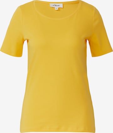 s.Oliver Shirt in Geel: voorkant