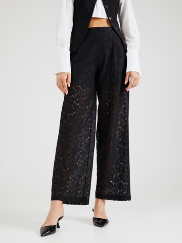 PIECES Wide Leg Hose 'Ranessa' in Schwarz: Vorderseite