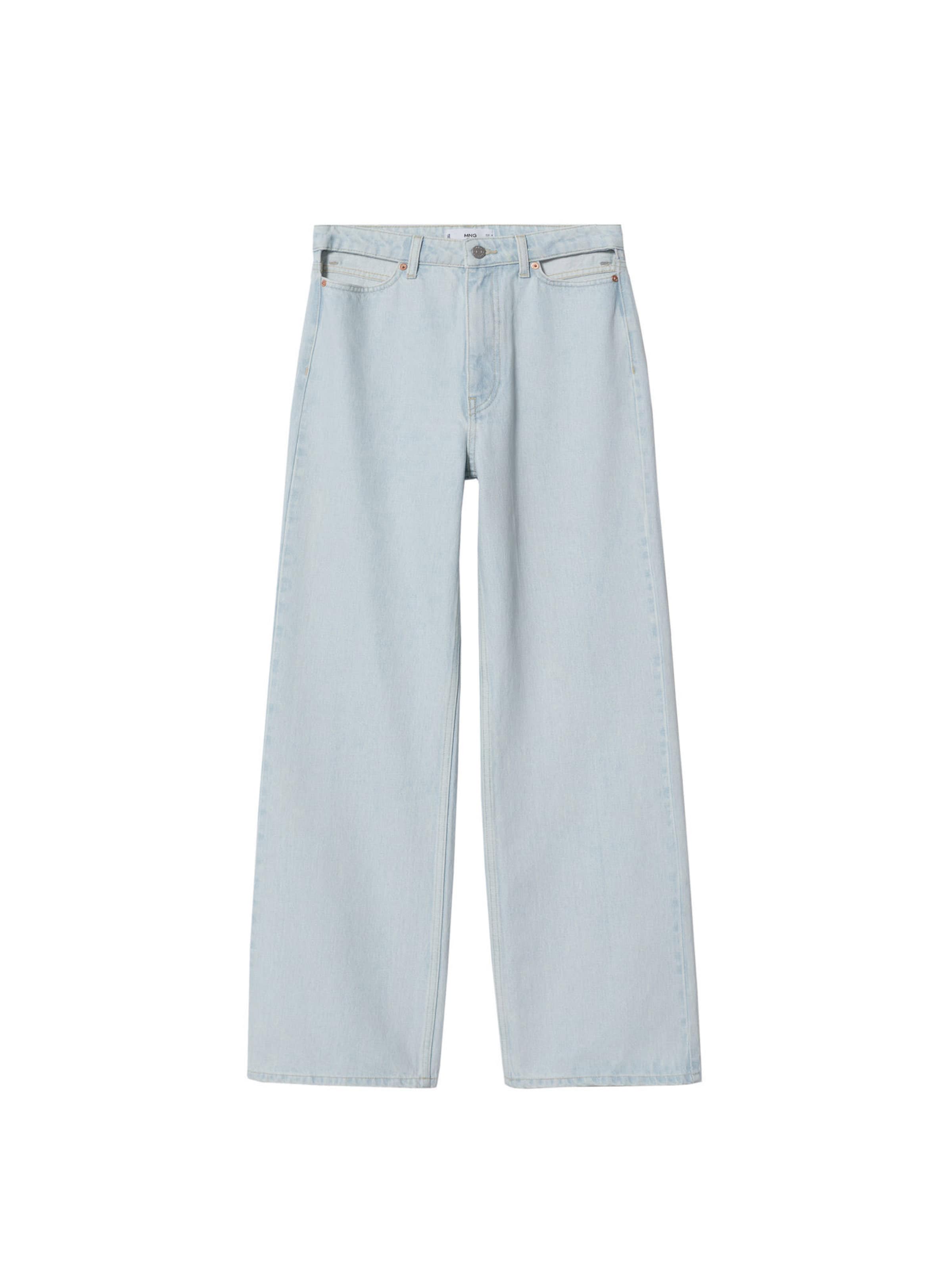 MANGO Wide leg Jeans i blå: framsida