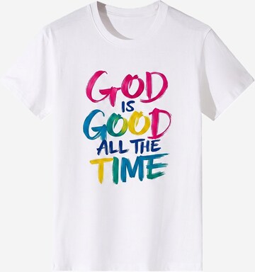 T-shirt 'Women's Summer Short Sleeves Tops' LapaPlus en blanc : devant