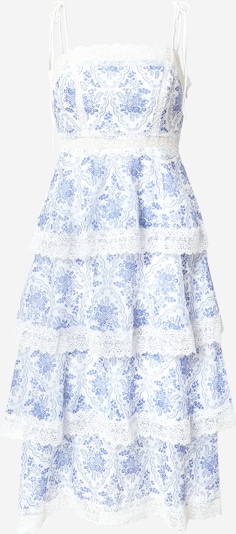 True Decadence Robe de cocktail en bleu roi / blanc, Vue avec produit