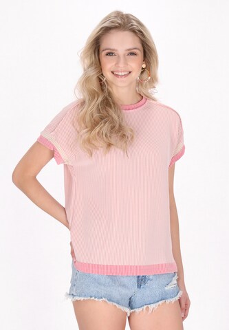 IZIA Shirt in Roze: voorkant