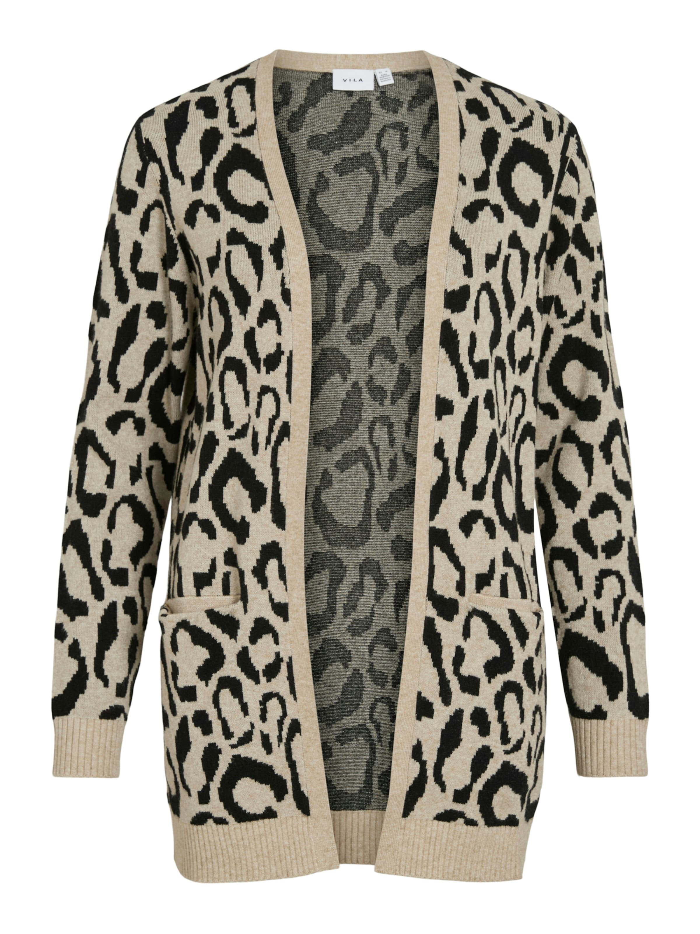 VILA Πλεκτή ζακέτα 'VITif' σε μπεζ: μπροστά