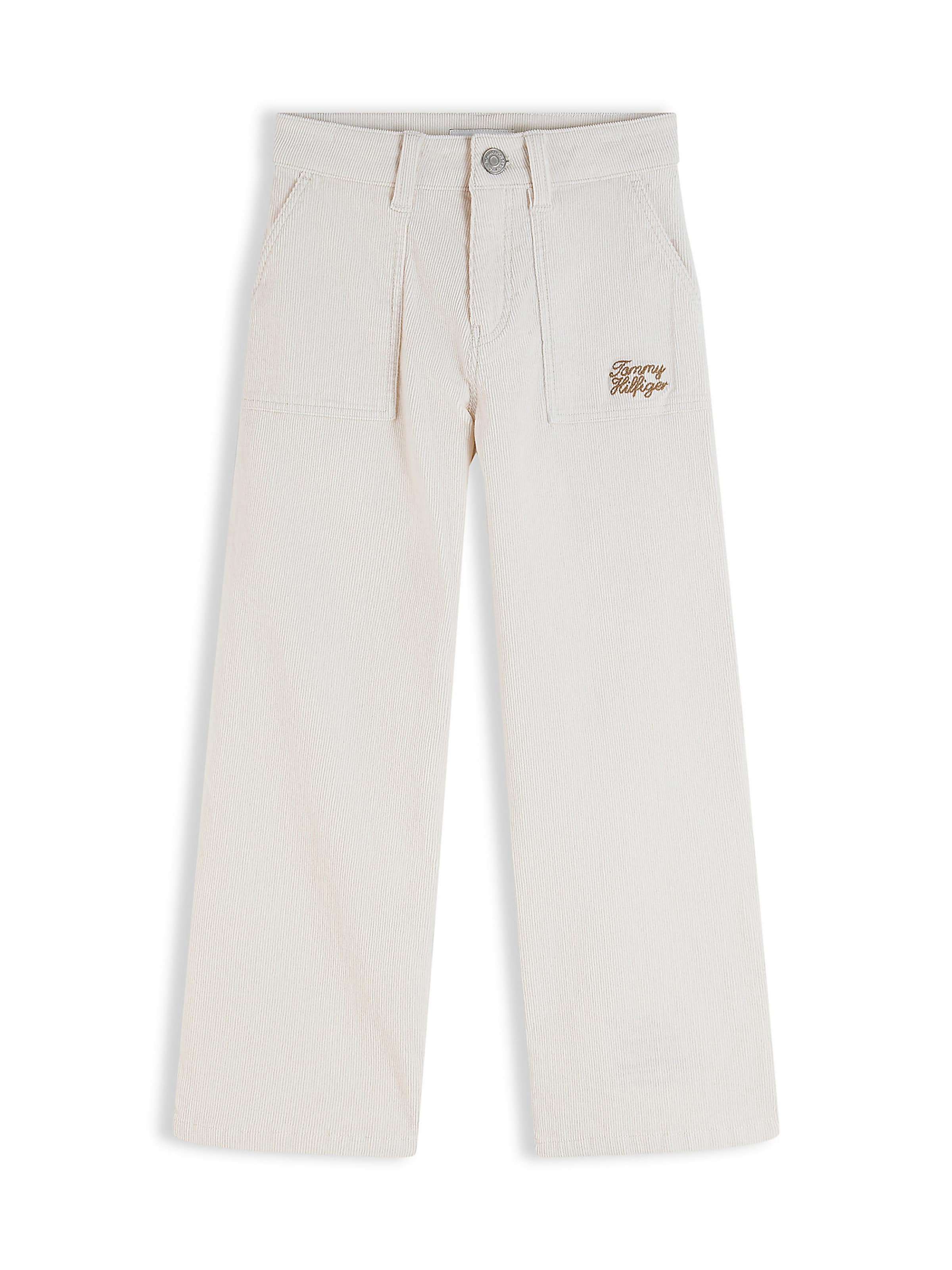 Loosefit Pantaloni di TOMMY HILFIGER in bianco: frontale