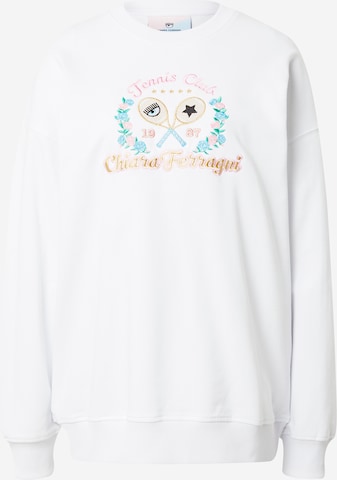 Chiara Ferragni Sweatshirt in White: front