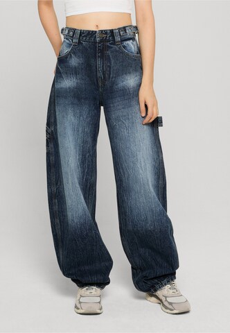 Urban Classics Baggy Jeans in Blau: Vorderseite