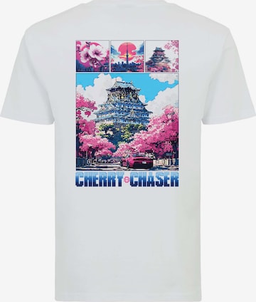 Oldskull T-Shirt 'Retro Cherry Chaser Logo Graphic' in Weiß: Vorderseite