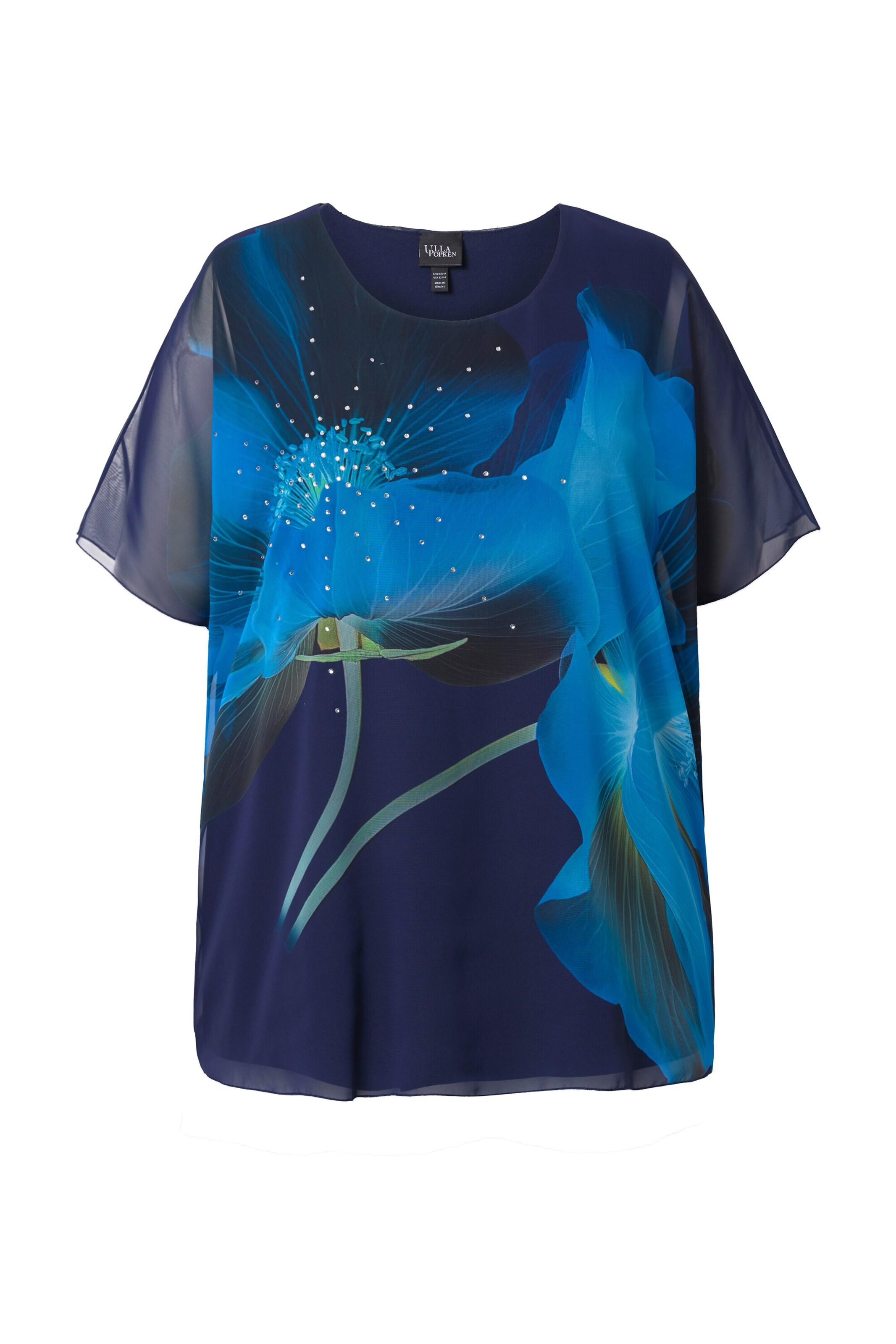 Ulla Popken Bluse in Blau: Vorderseite