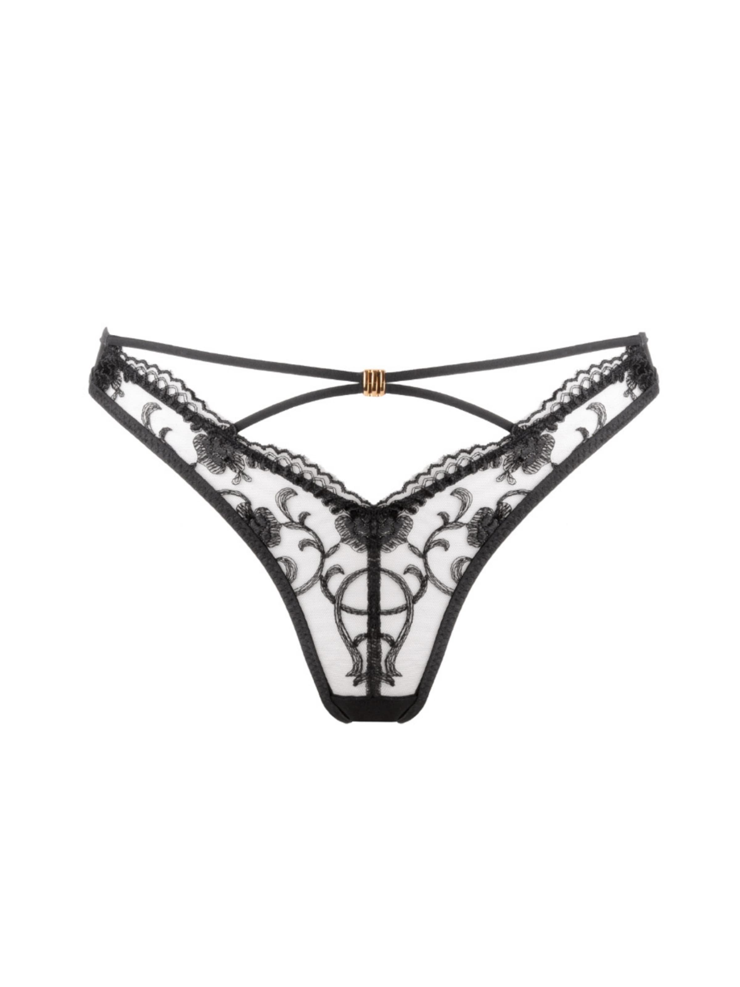 WHITE RVBBIT String 'Black Moon' in Schwarz: Vorderseite