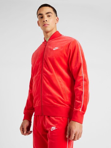 Nike Sportswear Sweat jacket in Red: front