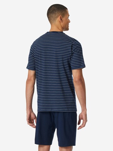 SCHIESSER Short Pajamas 'Casual Essentials' in Blue