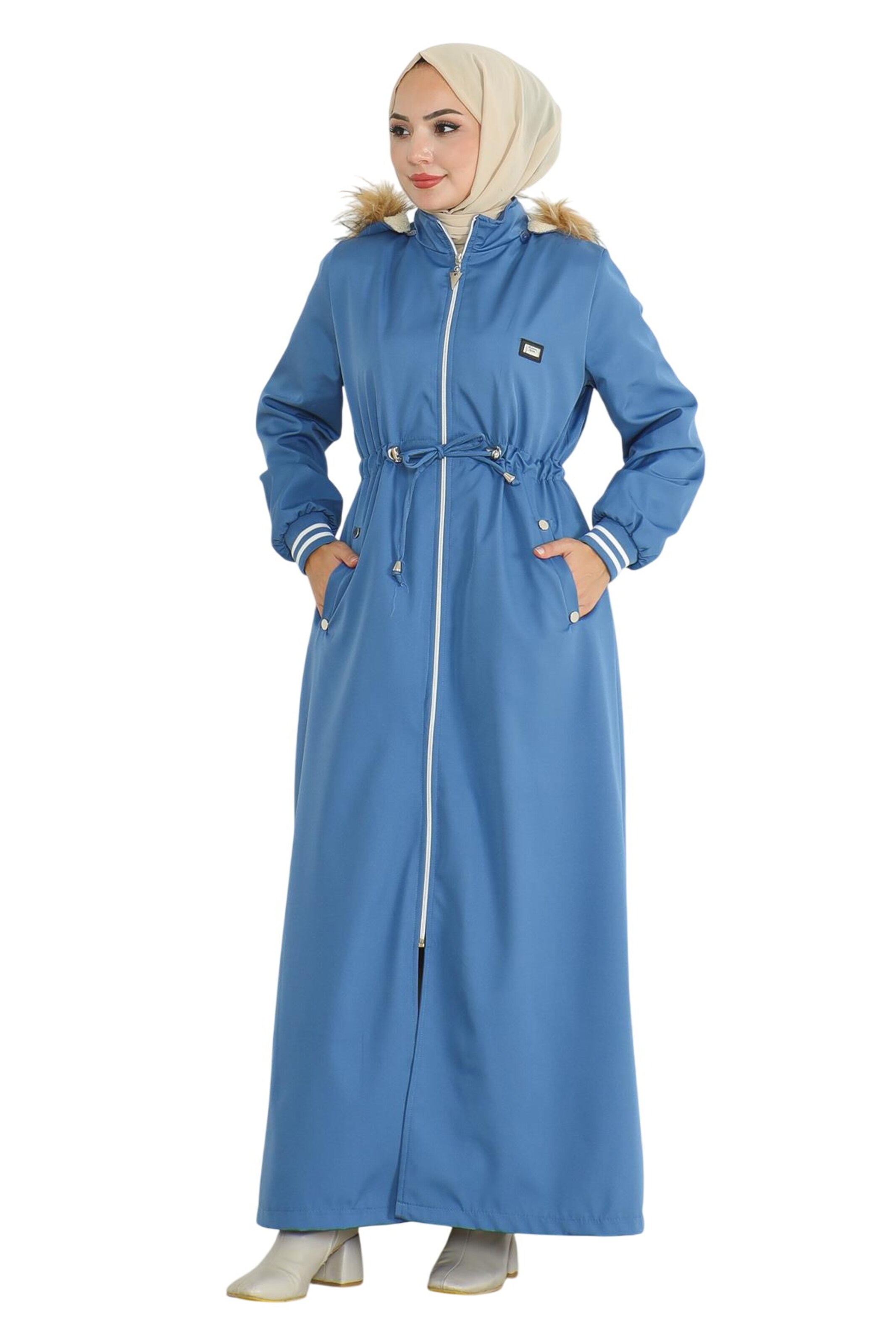 MODAMIHRAM Tussenmantel in Blauw: voorkant