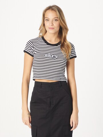 Obey - Camiseta 'ZOE' en negro: frente