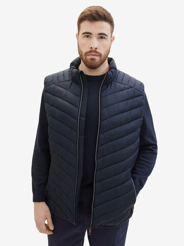 Gilet TOM TAILOR Men + en bleu : devant