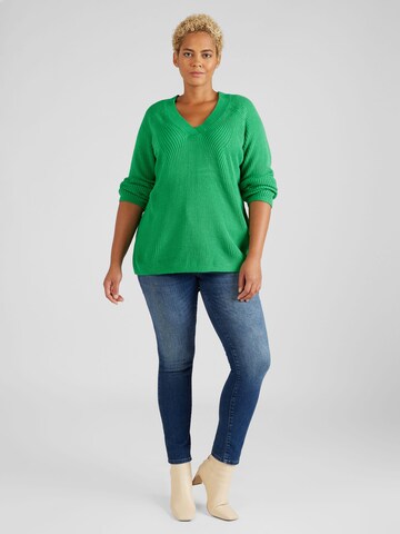 EVOKED Sweter 'Vioa' w kolorze zielony