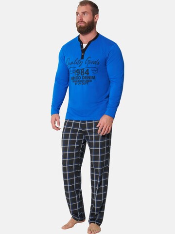 Jan Vanderstorm Long Pajamas ' Rolfheim ' in Blue: front