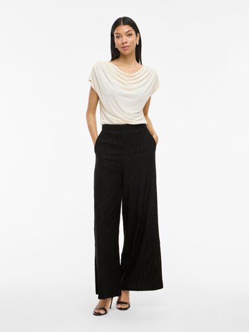 VILA Wide leg Trousers 'VIZORA' in Black