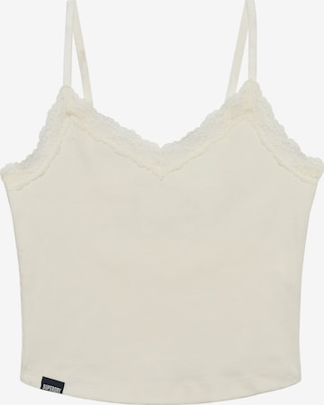 Superdry & Co Top 'Essentials' in Wit: voorkant