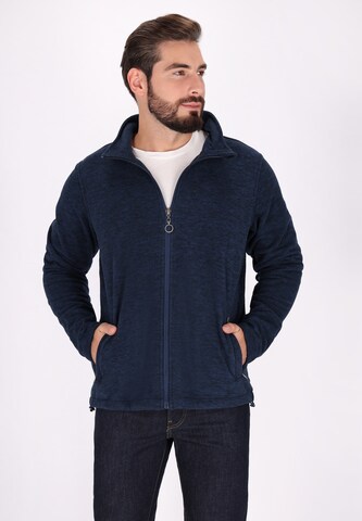 Giacca di pile di DreiMaster Maritim in blu: frontale