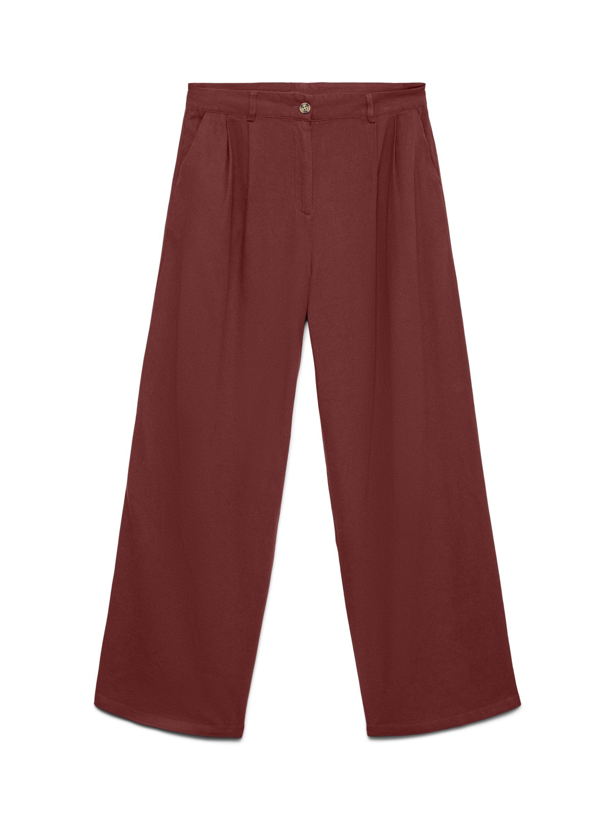VERO MODA - Pantalón plisado 'VMMymilo' en marrón: frente