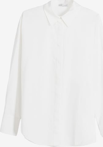 Chemisier Bershka en blanc : devant