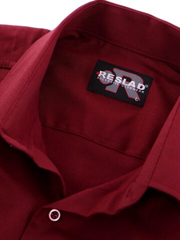 Reslad Regular fit Button Up Shirt 'RS7025' in Red