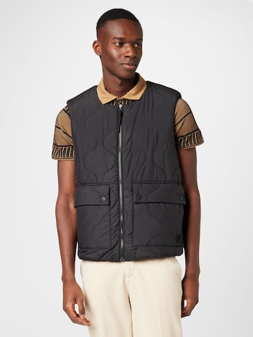 TOM TAILOR DENIM Vest in Black: front