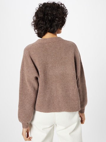 ABOUT YOU Knit Cardigan 'Kimberly' in Brown