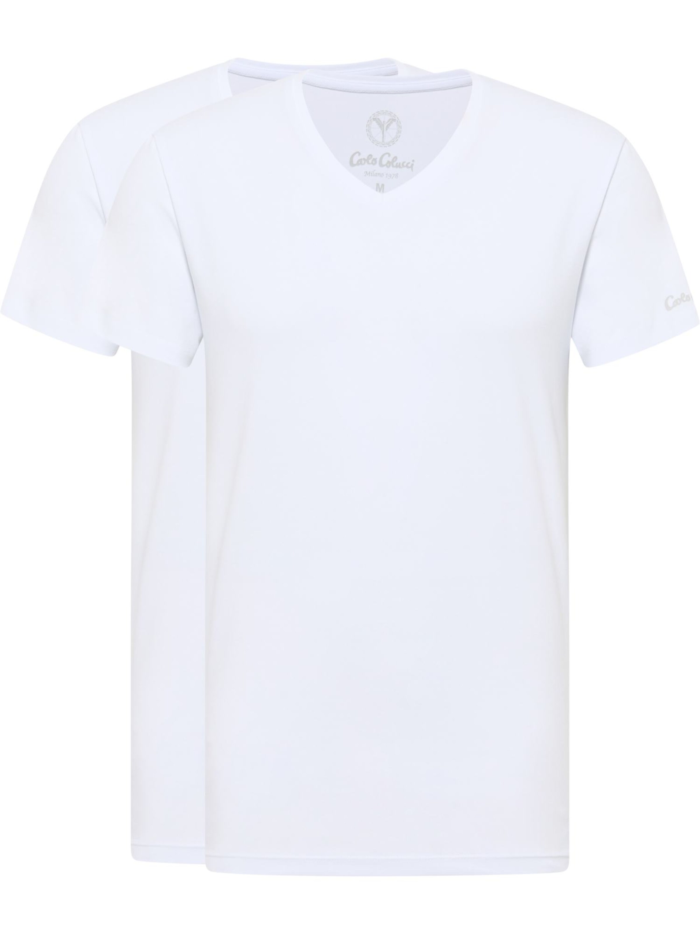 Carlo Colucci Shirt 'Cavalletti' in Wit: voorkant