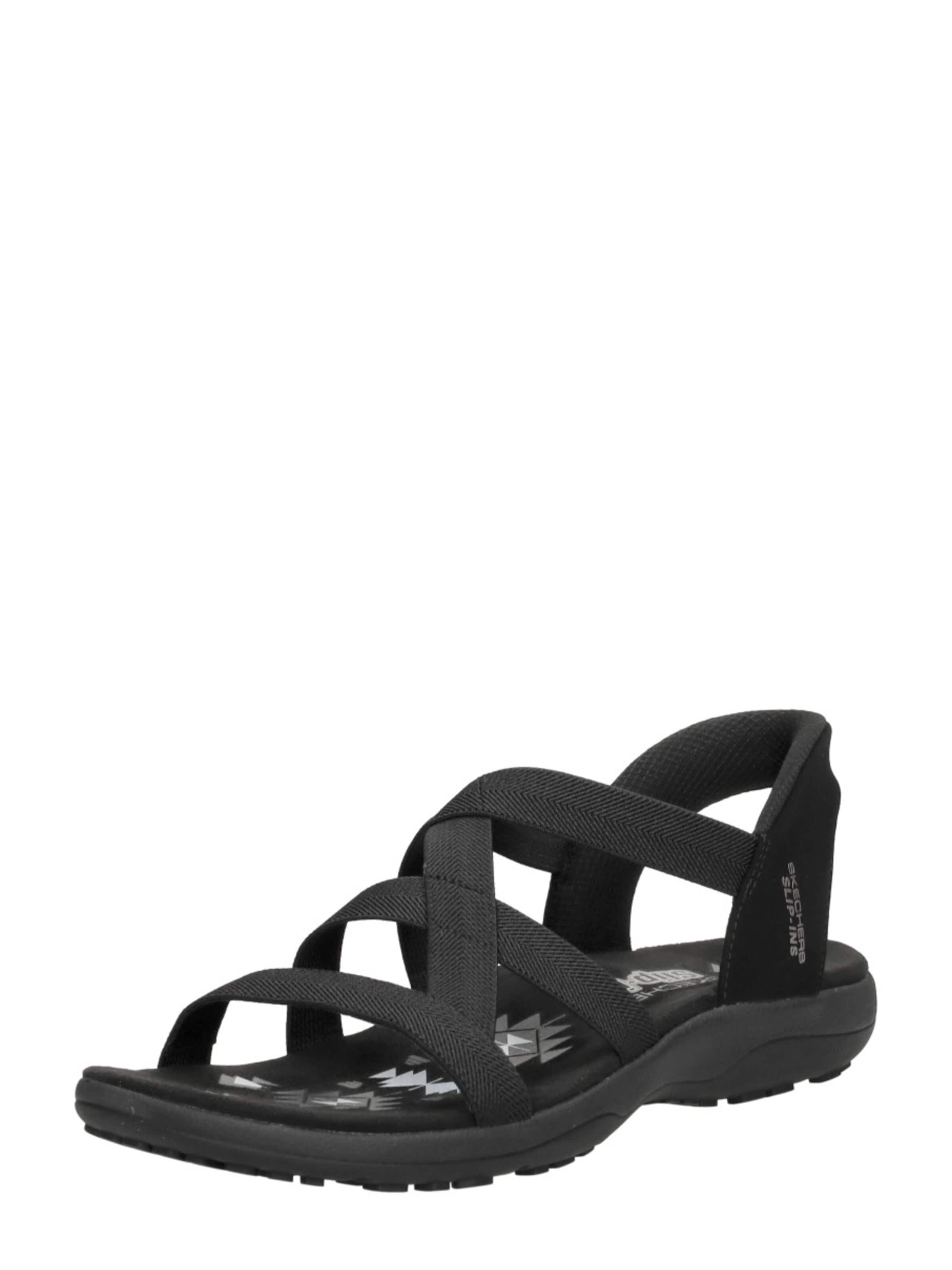 SKECHERS Sandaal 'Slip-Ins: Reggae Slim' in Zwart