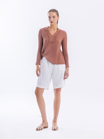 Haris Cotton - Blusa 'Haris' en marrón
