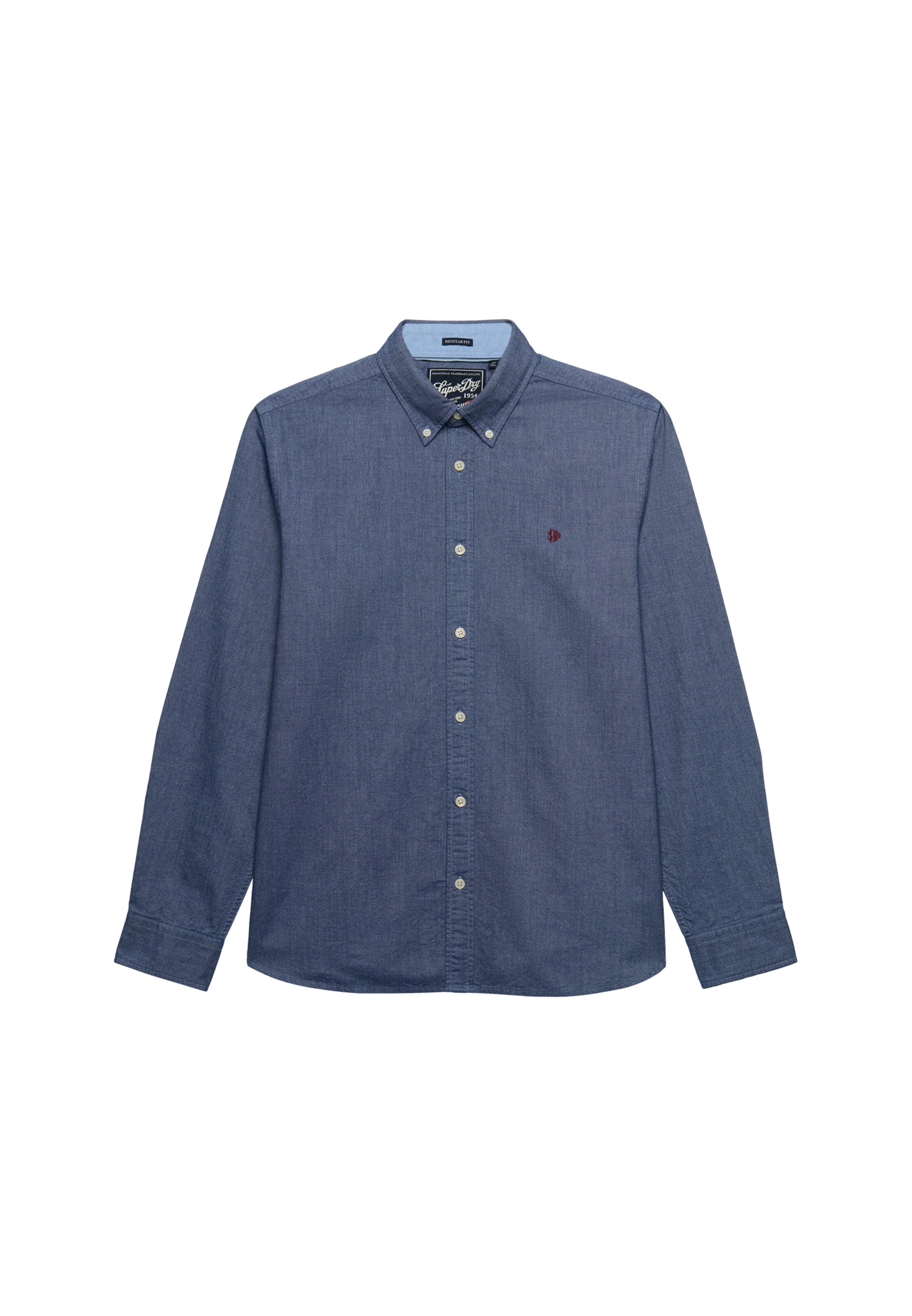 Superdry & Co Button Up Shirt in Blue: front