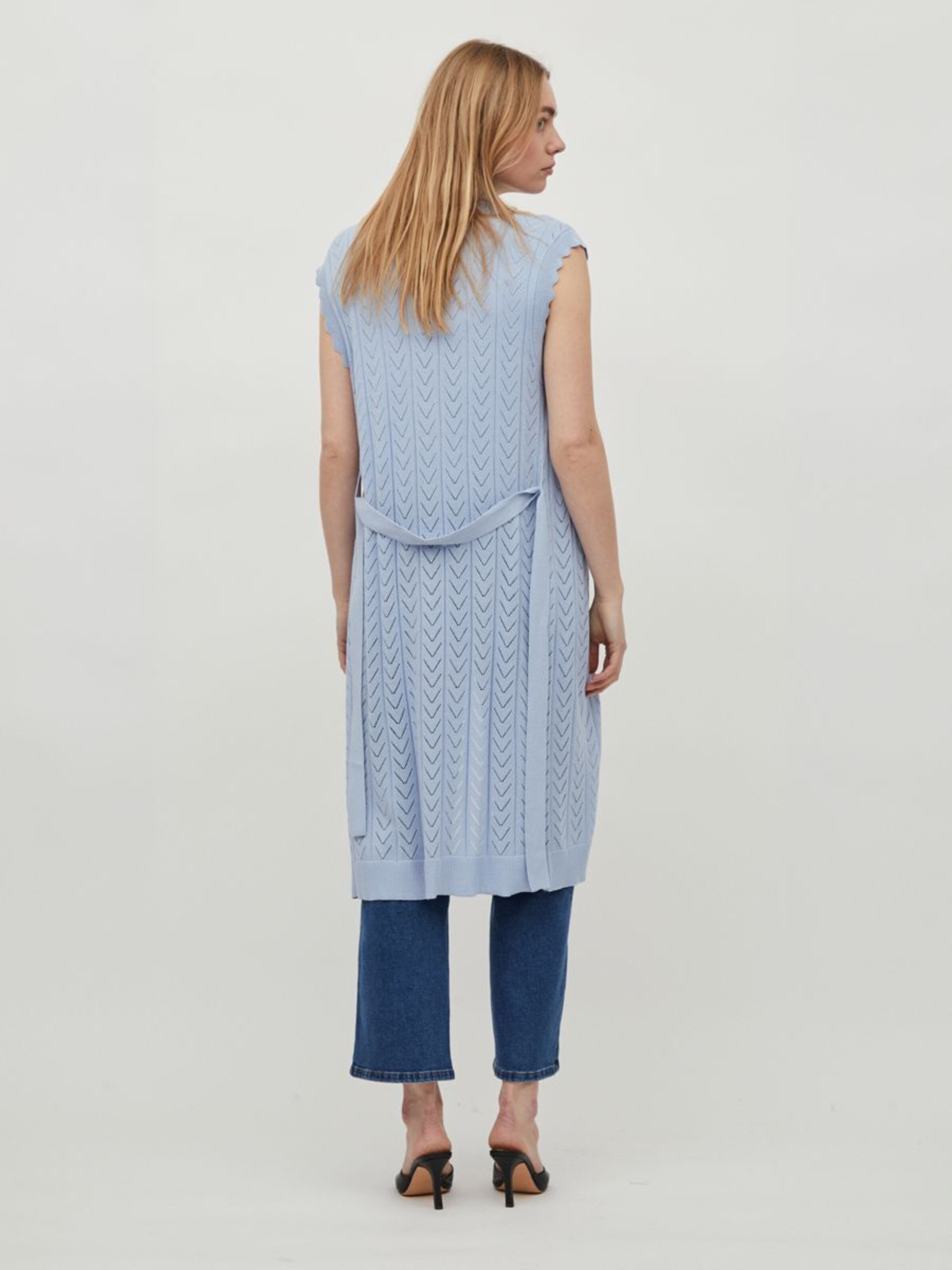 Frauen Pullover & Strick VILA Strickweste in Hellblau - OT78147 Frauen Pullover & Strick VILA Strickweste in Hellblau - OT78147