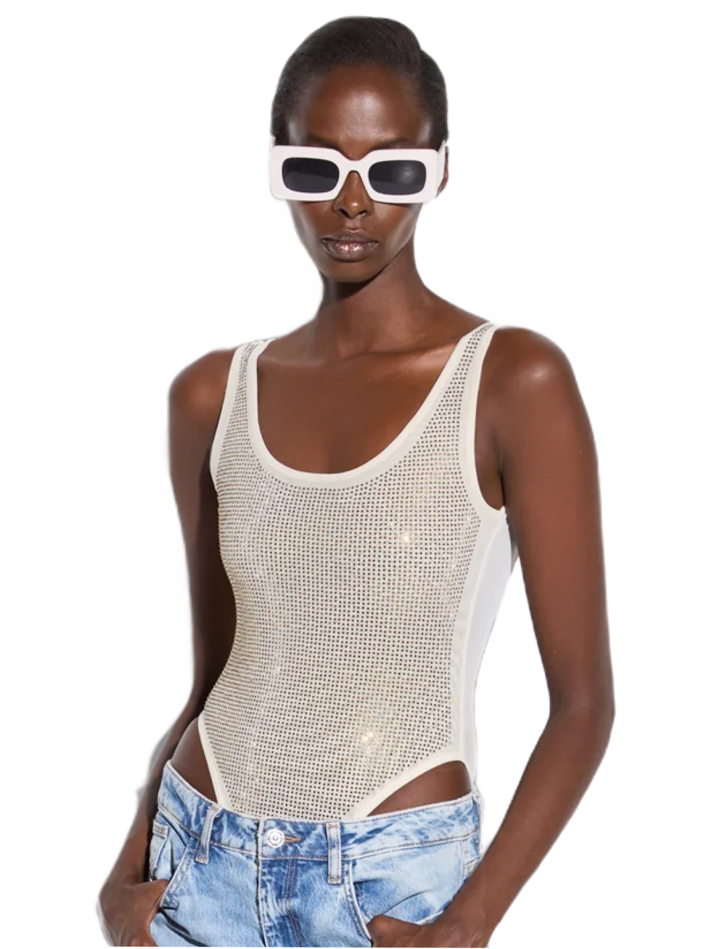 No Matter What Bustier Shirt body in Beige