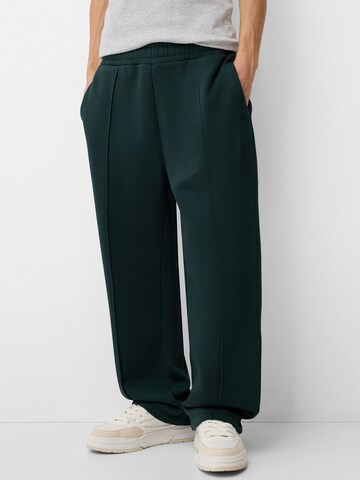 Wide leg Pantaloni di Bershka in verde: frontale