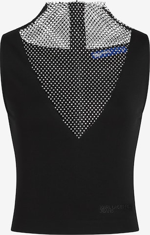 KARL LAGERFELD JEANSTop 'Chainmail' - crna boja: prednji dio