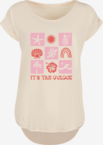 F4NT4STIC Shirt 'Its Tan O Clock' in Beige: voorkant