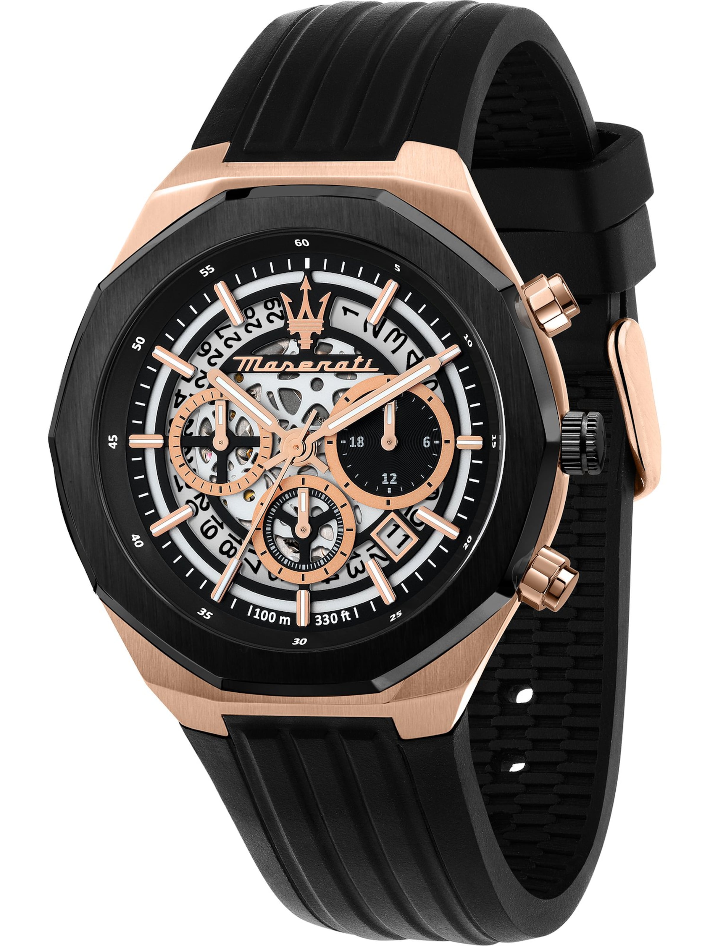 Maserati Analog Watch in Black: front