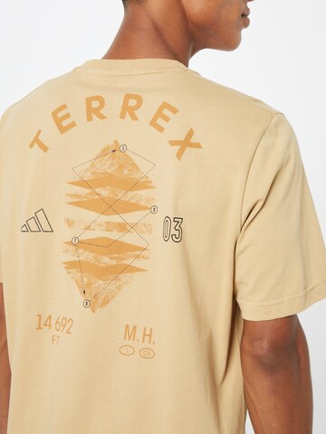 T-Shirt fonctionnel 'Mountain Landscape' ADIDAS TERREX en beige