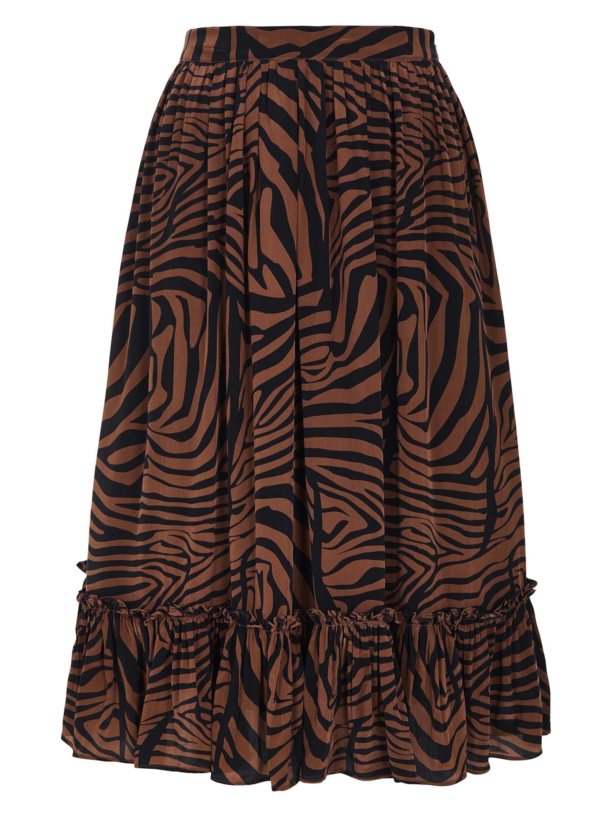 Jupe MADELEINE en marron : devant