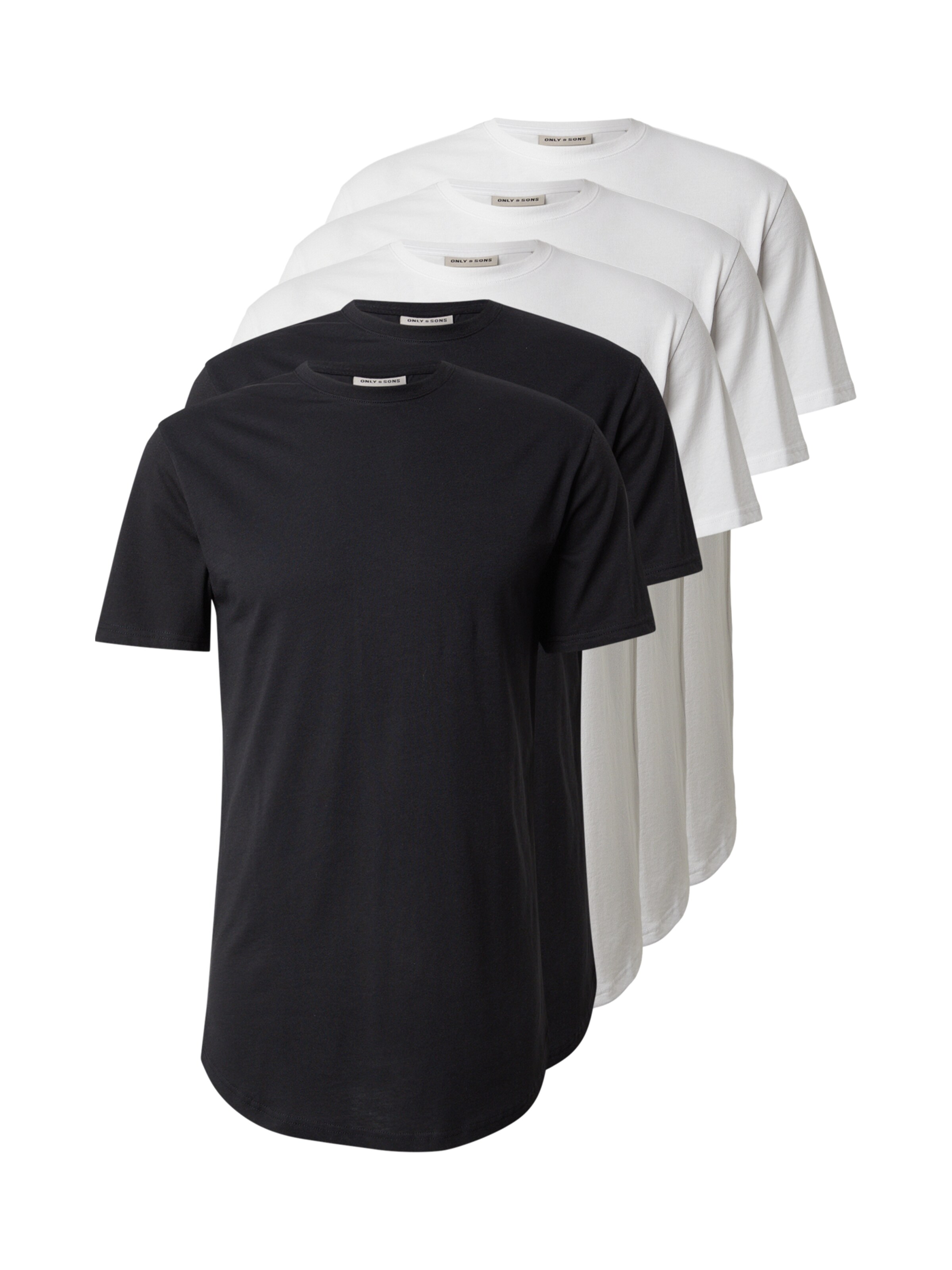 Maglietta 'ONSJEFF' Only & Sons di colore nero / bianco, Visualizzazione prodotti