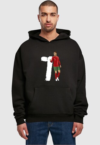 Merchcode Sweatshirt 'Player 3' in Zwart: voorkant