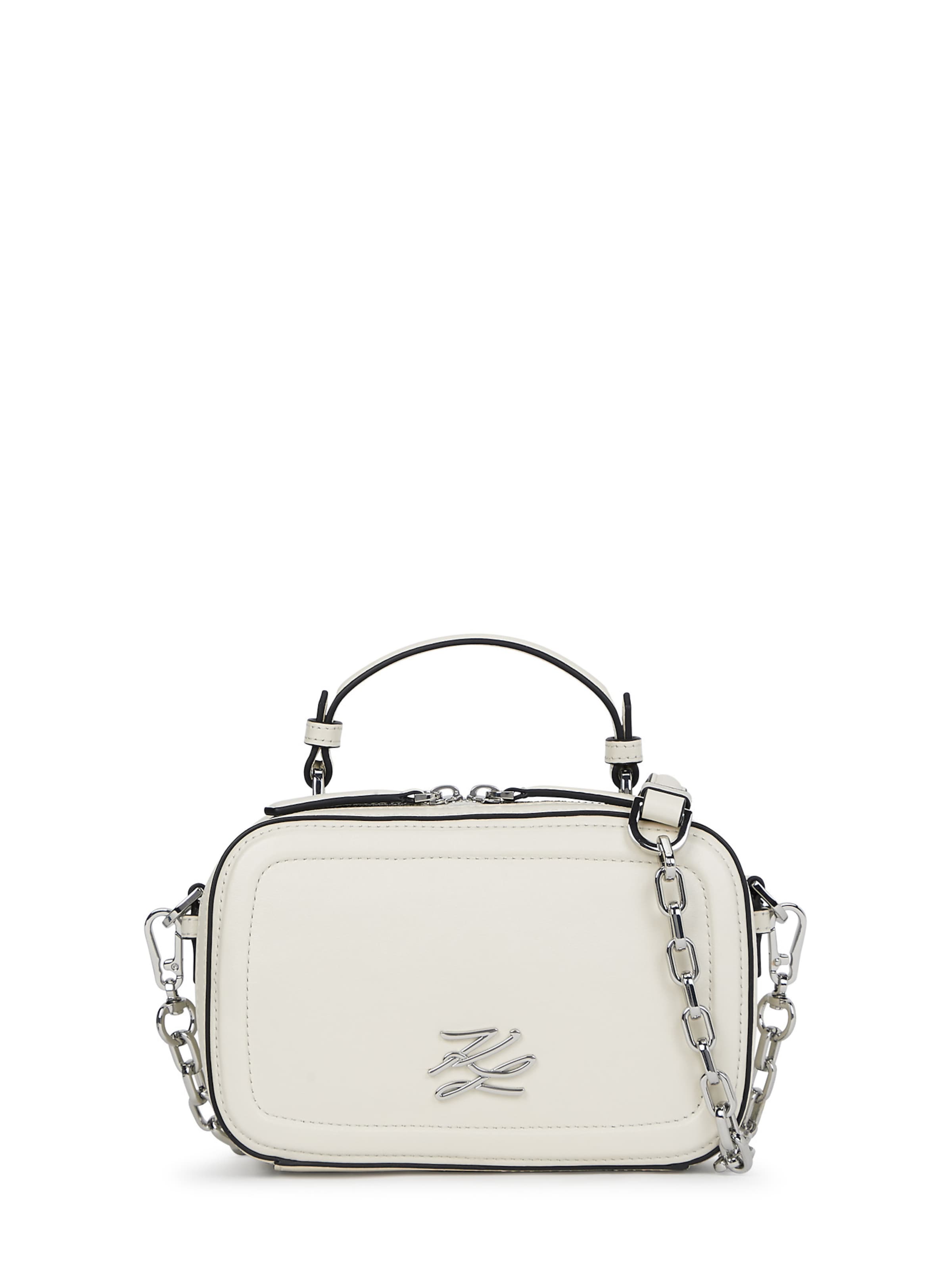 Karl Lagerfeld Чанта с презрамки в бяло: отпред