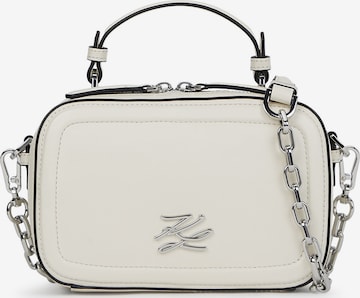 Karl Lagerfeld Чанта с презрамки в бяло: отпред