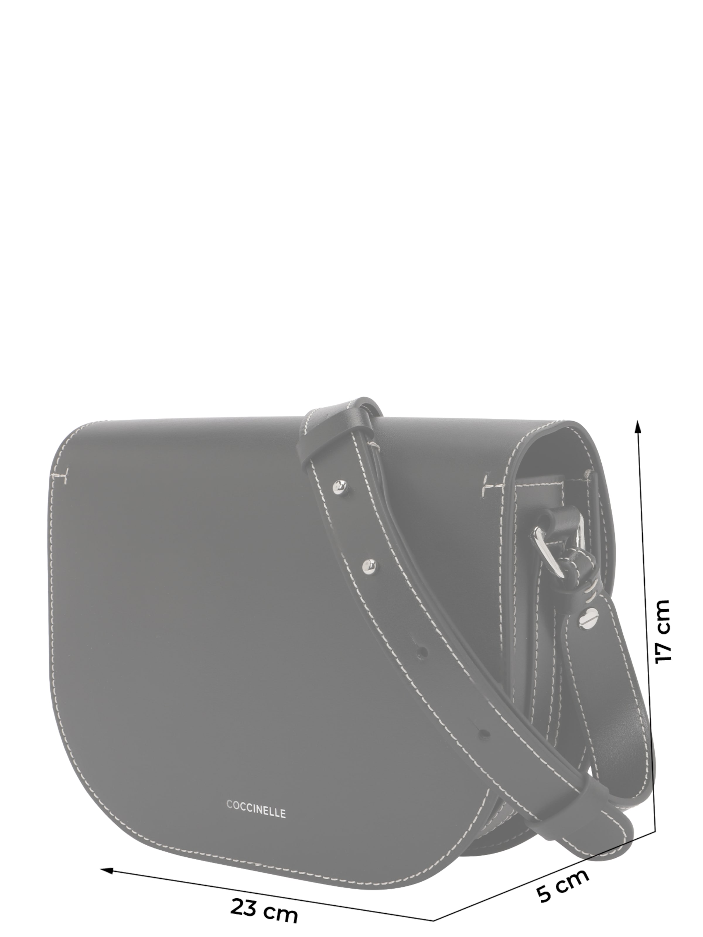 juoda Coccinelle Rankinė su ilgu dirželiu 'DEW': priekis