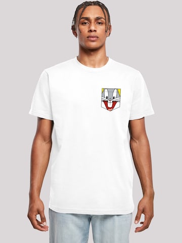 F4NT4STIC T-Shirt 'Looney Tunes Bugs Bunny Face' in Weiß: Vorderseite